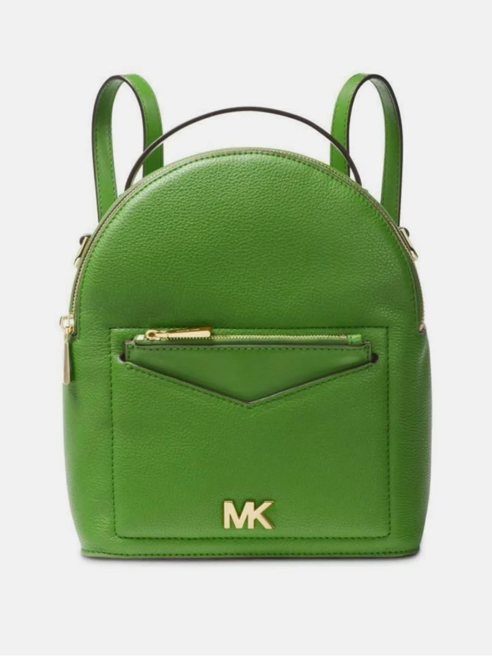 Michael Kors Jessa Small Pebbled Leather Convertible Green Backpack *Nice